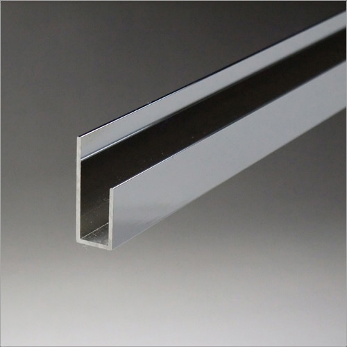 アルミ片長チャンネル 鏡用 ミラー金物（深型） 8ｘ1770mm クロームメッキ