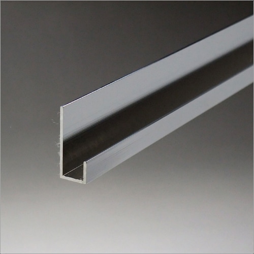 アルミ片長チャンネル 鏡用 ミラー金物（浅型） 8ｘ1770mm クロームメッキ