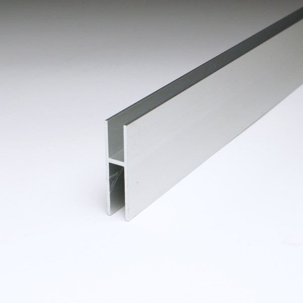 アルミハカマ ガラス引き戸用 5mm～6mmガラス用 40mmHx3640mm アルマイトシルバー 【※サービスカット対応商品です】