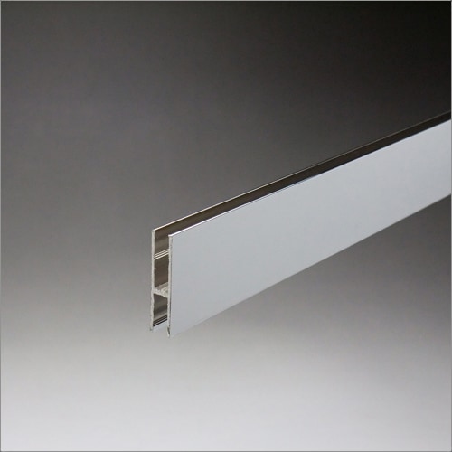 アルミクロームハカマ ガラス引き戸用 5mmガラス用 34mmHx1850mm クロームメッキ
