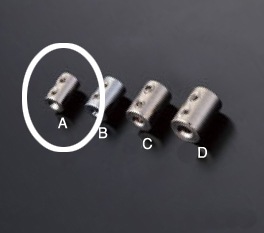 ワイヤー止め 2本通し用 RWE-127AW 0.8～1.0mmワイヤー用 ※2個入