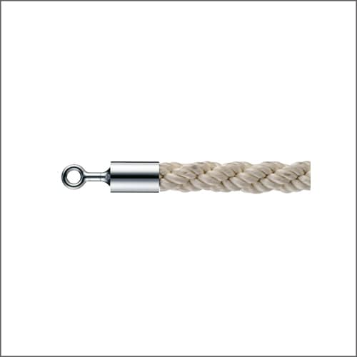 ガイドロープ 誘導ロープ 30OC ホワイト Ｌ1200mm Oフック（クローム）