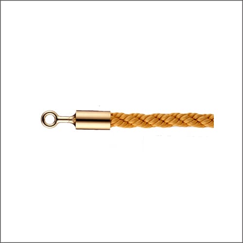 ガイドロープ 誘導ロープ 25OG イエロー Ｌ1200mm Oフック（ゴールド）