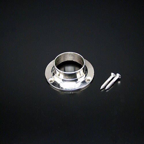 パイプソケット 32mm 丸用 HRS-1B クロームメッキ