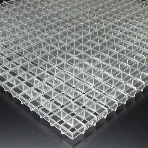 プラスチックルーバー 天井格子 15-11mm LGP-15-11C 半透明 608mm x 1216mm