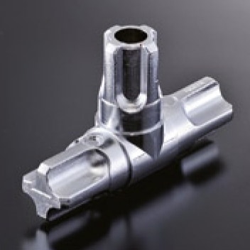 組立パイプシステム UPS-25C 25mm丸パイプ用 コネクター 3P クロームメッキ