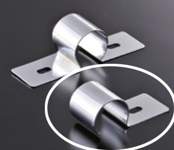 組立パイプシステム UPS-25C 25mm丸パイプ用 固定金具S クロームメッキ ※4個入