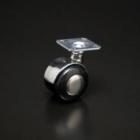 双輪キャスター プレートタイプ ストップ無 40mm 120個ケース入