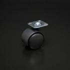 双輪キャスター(軽荷重用) プレートタイプ ストップ無 30mm 500個ケース入