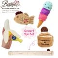 【BESTEVER】【LOVE PETS by BESTSEVER】ペットトイ デザート 4点セット 犬 猫 ペット おもちゃ 犬のおもちゃ 一緒に遊ぶ 噛む ストレス解消 楽しい セット ちょっとお得 音が鳴る たい焼き アイス バナナ シナモンロール