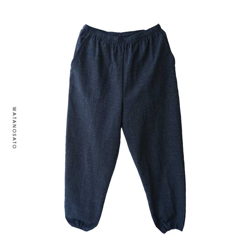 リラックスフィットもんぺ ちぢみ織＜日本製久留米産イージーパンツ＞