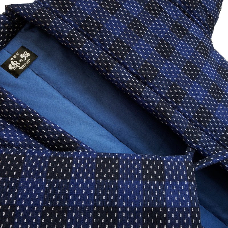 手詰め中綿はんてん クラシカルドビーあられ格子織 男性用 敬老の日 プレゼント