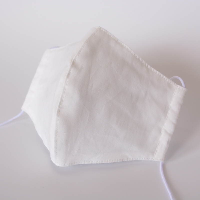 改良版 日本製 マスク 白色 細布生地３層構造 綿100% 洗濯可（ゆうパケット送料無料）Ｓ（小顔・子供用）・フリー・Ｌサイズ 子供 学校 通学 ビジネス 女性 男性