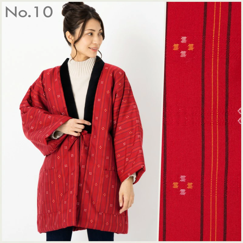 手詰め 綿入れはんてん 女性用 ドビー織 A／E交織 大判サイズ プレゼント 日本製