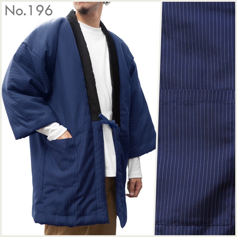 手詰め 綿入れはんてん 男性用 ドビー織 アクリル 大判サイズ プレゼント 日本製