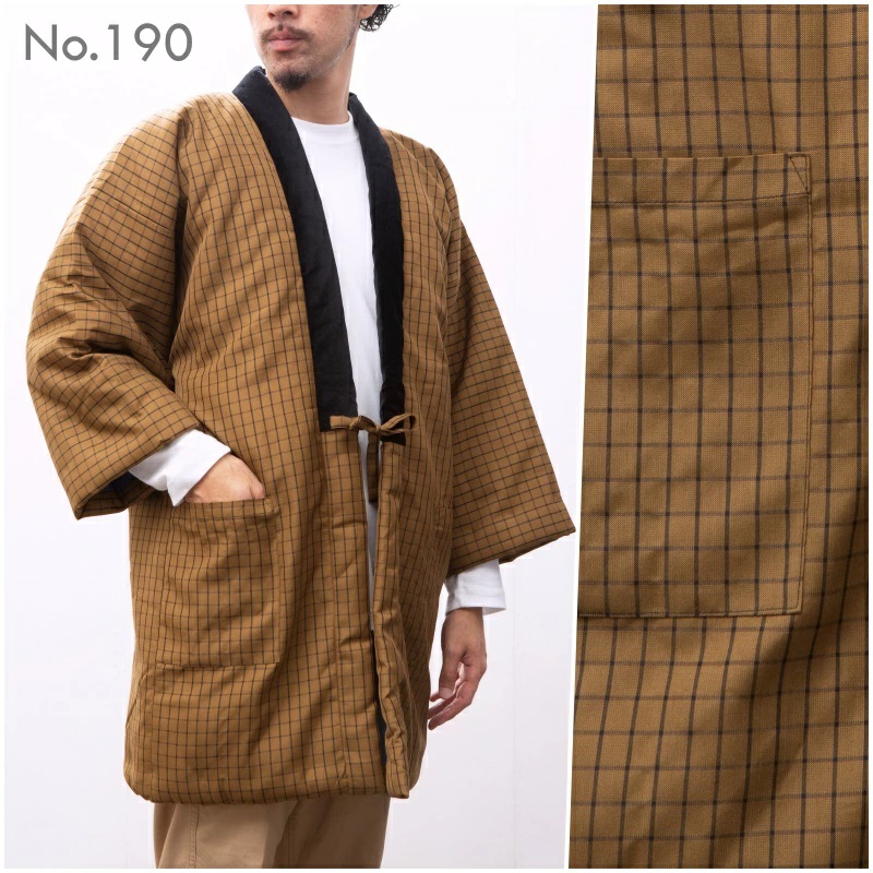 手詰め 綿入れはんてん 男性用 ドビー織 アクリル 大判サイズ プレゼント 日本製