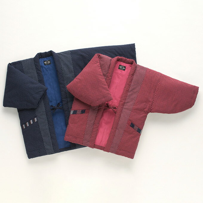 綿入れはんてん 男性用 ドビー織 あられ柄 フリーサイズ 大判(LL)サイズ プレゼント 日本製