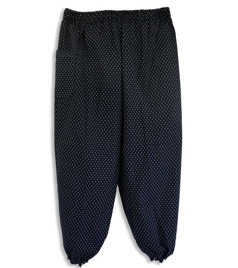 女性用ゆったりもんぺ ドビー織＜日本製久留米産ルーズフィットイージーパンツ＞