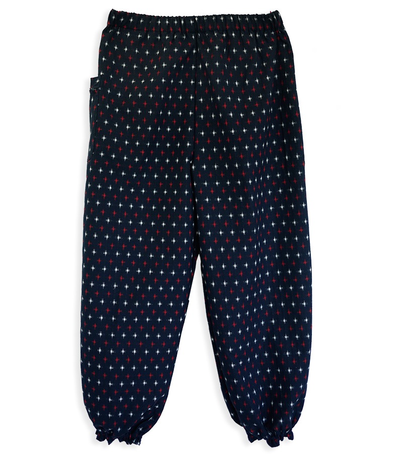 女性用ゆったりもんぺ ドビー織＜日本製久留米産ルーズフィットイージーパンツ＞