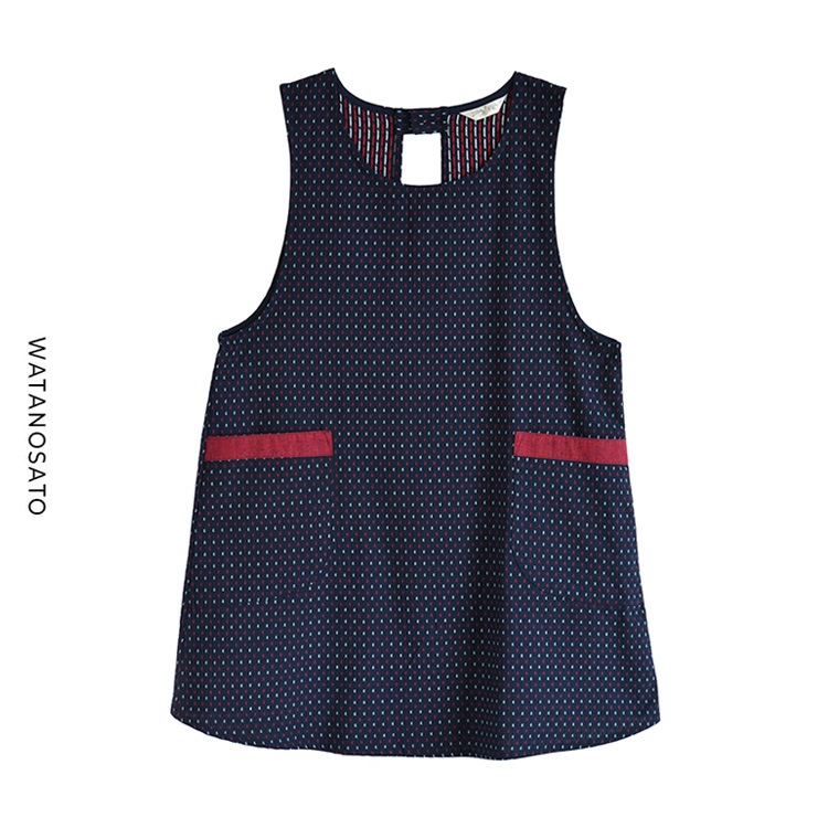 久留米織エプロン 割烹着 家事 久留米織 部屋着 炊事 喫茶店 制服 プレゼント 日本製