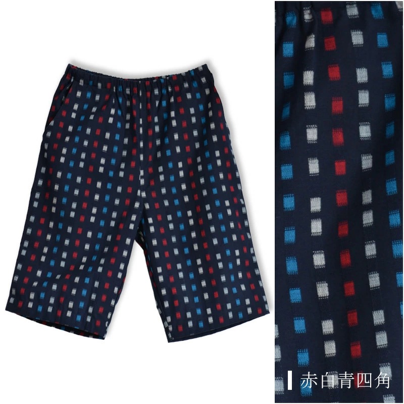 日本製 久留米織ハーフパンツ 半ズボン ショートパンツ メンズ 部屋着 綿100%