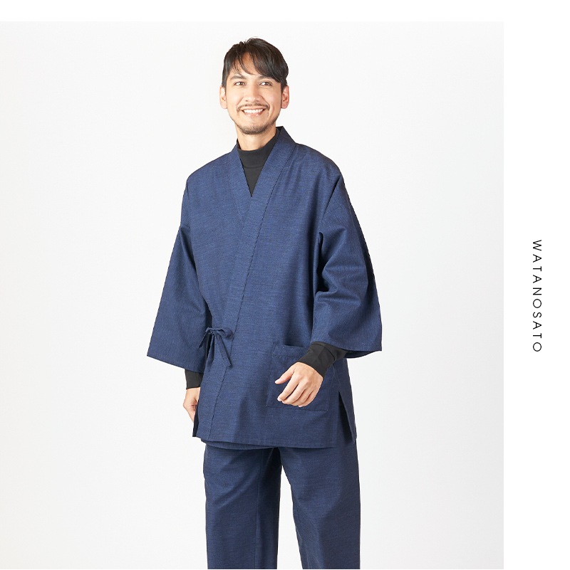 日本製 作務衣 メンズ 久留米織 引き揃い 中厚 綿100% サムイ さむえ 大きいサイズ 上下セット 普段着 作業着 部屋着 ルームウェア おしゃれ 父の日ギフト 敬老の日 プレゼント 実用的 男性 贈り物