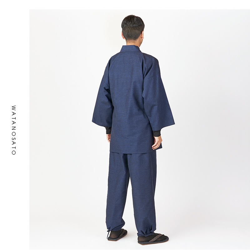 日本製 作務衣 メンズ 久留米織 引き揃い 中厚 綿100% サムイ さむえ 大きいサイズ 上下セット 普段着 作業着 部屋着 ルームウェア おしゃれ 父の日ギフト 敬老の日 プレゼント 実用的 男性 贈り物