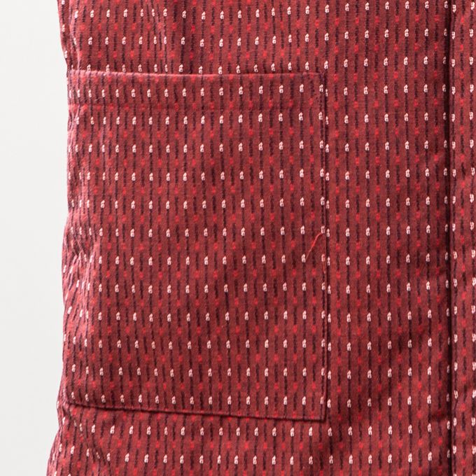 ＜送料無料＞綿入れちゃんちゃんこ 男女兼用 ドビー織 あられ柄 ベスト ポンチョ 袖なし 半纏 袢纏 半天 メンズ レディース 防寒 ギフト プレゼント 日本製 久留米産