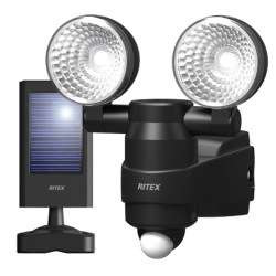 防雨型LEDセンサーライト(1W LED×2灯) S-HB20 ムサシ