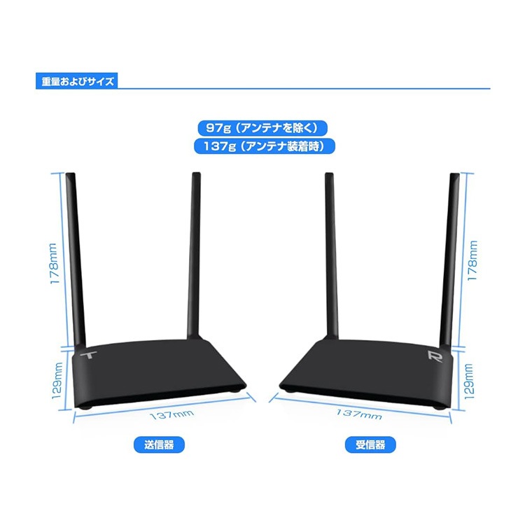 HDMI信号をワイヤレスで離れた場所に表示ができる ワイヤレス HDMI