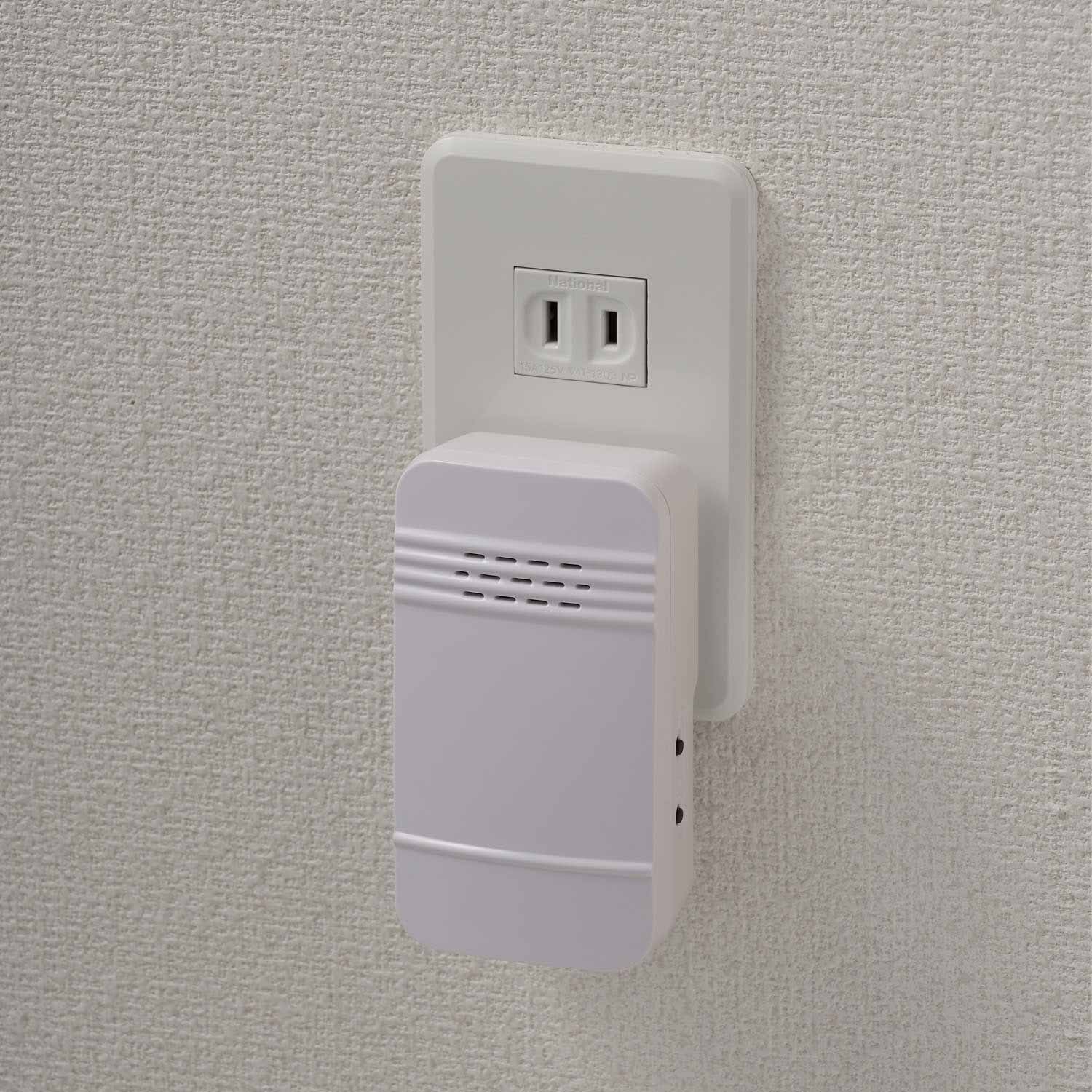 エルパ 電池がいらないワイヤレスチャイム 防水押しボタン WC-S6041AC 