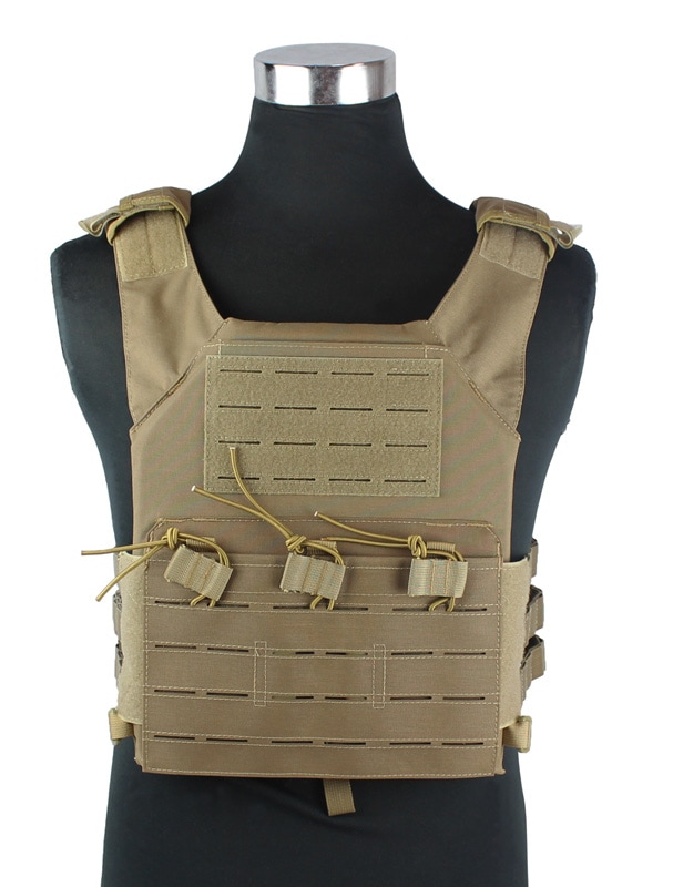 WoSporT JPCタクティカルベスト レーザーカットMOLLE Ver. TAN