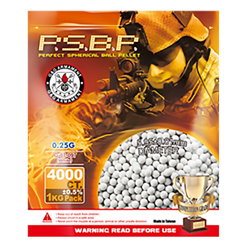G&G 精密プラスチックBB弾 白 0.25g 1Kg 4000発入 | 消耗品,BB弾