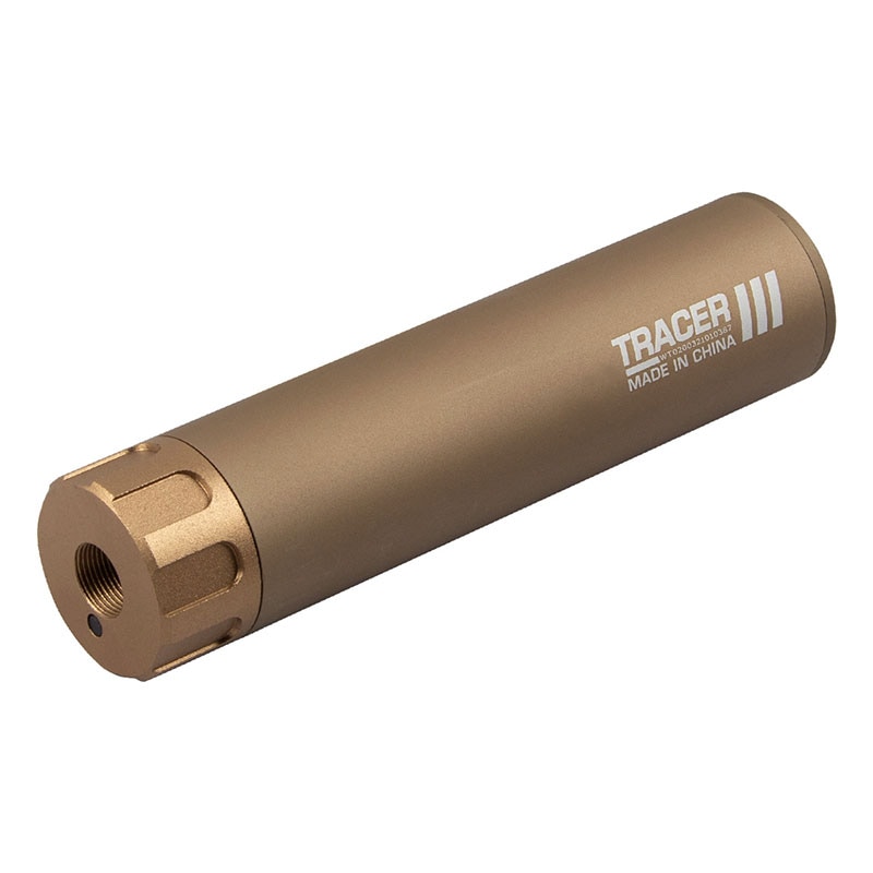 WoSporT サイレンサー型トレーサー (15.8cm/14mm逆ネジ) TAN