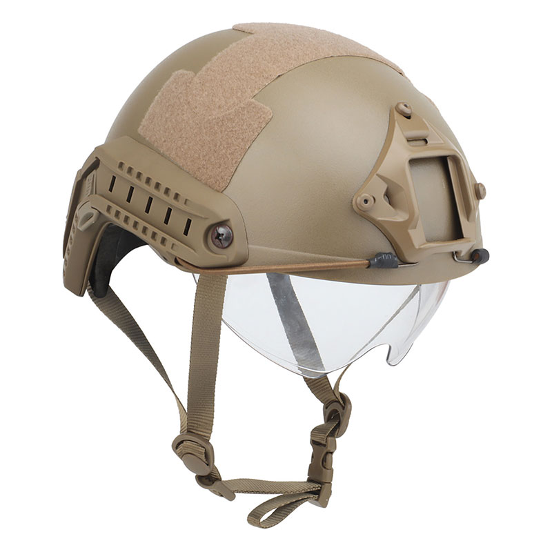 【美品】WoSporT FAST MH型 ヘルメット Mサイズ TAN WoSporT FAST MHタイプヘルメット (バイザーゴーグル搭載) TAN