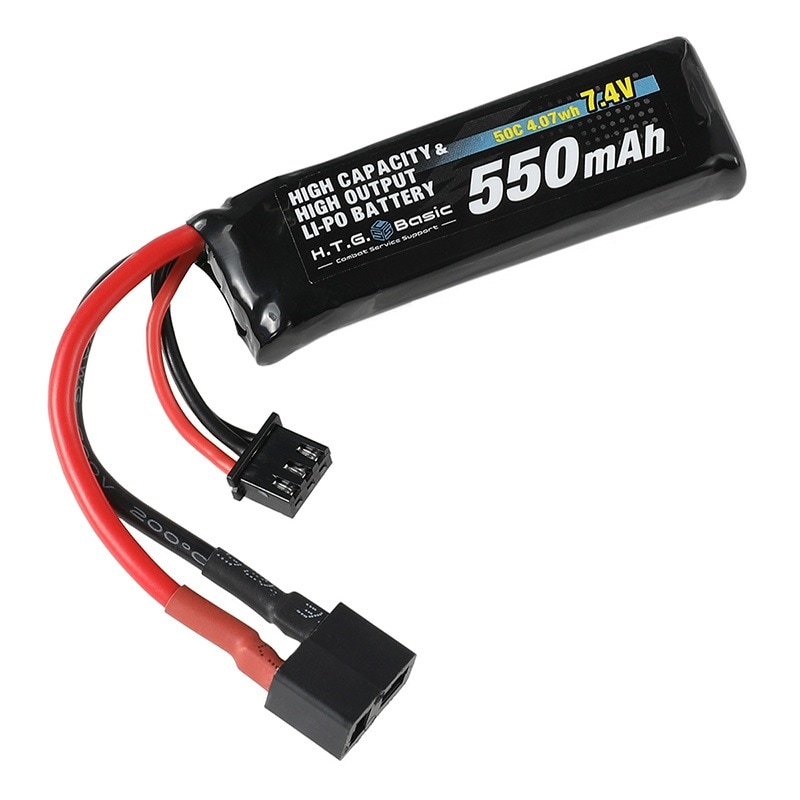 HTGベーシック リポバッテリー 電動ガン用 (7.4V 550mAh 50C