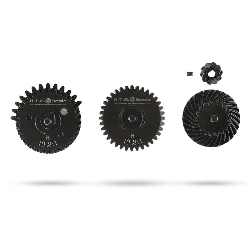 HTGベーシック スパイラル ヘリカルスチール ギアセット 14.4:1 