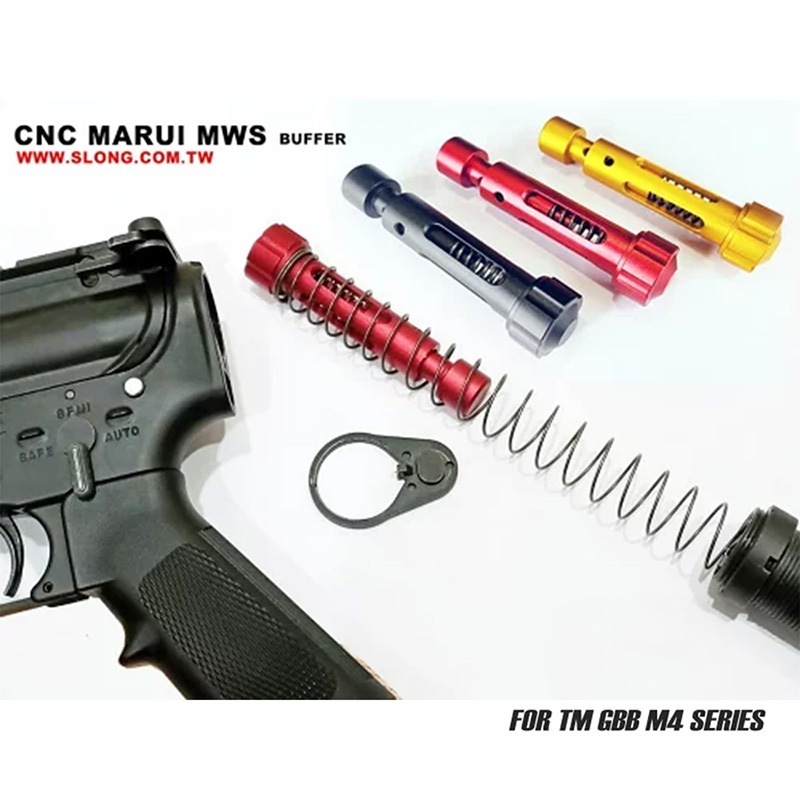 リコイルバッファー SLONG AIRSOFT アルミ 強化リコイルバッファー Black (東京