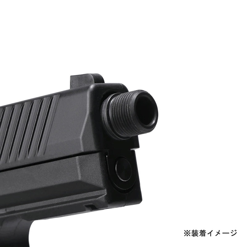 エアガン ケースサイレンサー付き KIZUNA WORKS ピストル用 サイレンサー アダプター 11mm正ネジ→14mm逆