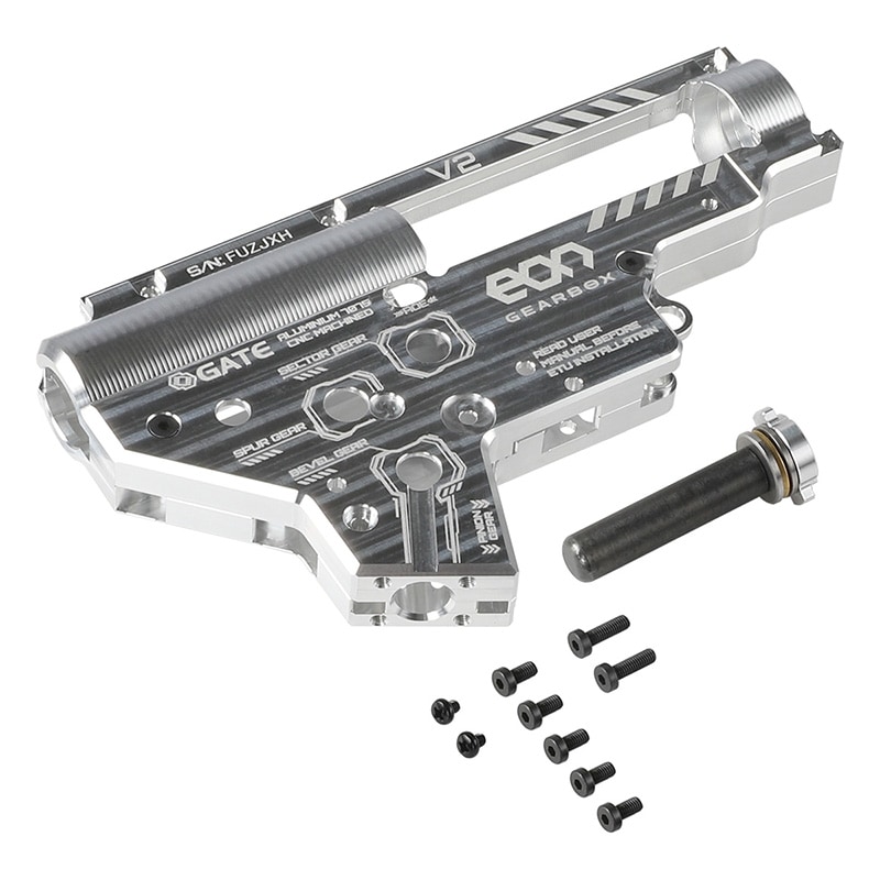 GATE製EON V2 アルミニウム ギアボックス rev. 2 CNC チタン GATE EON V2 アルミニウム ギアボックス 電動ガン Ver2 メカBOX