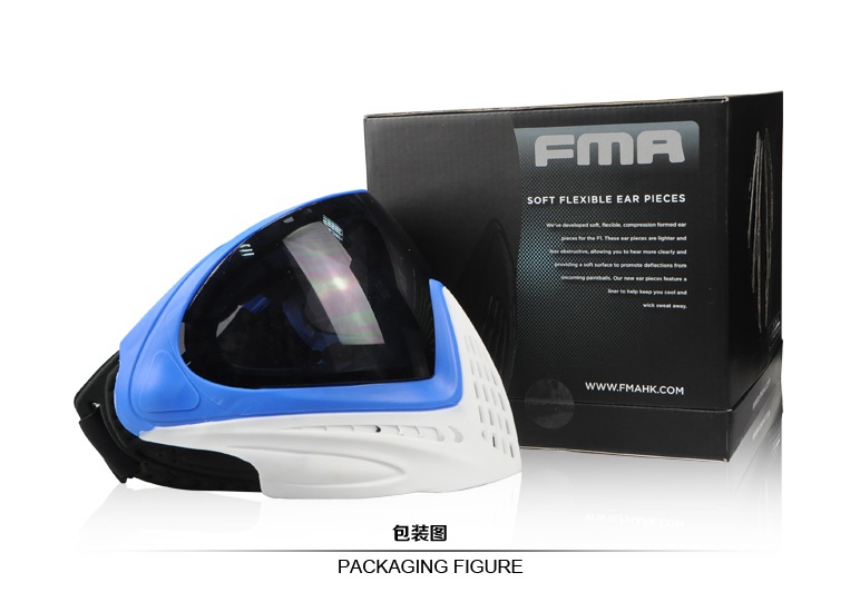 FMA ペイントボール用フルフェイスマスク RED/BLACK | ヘッドウェア