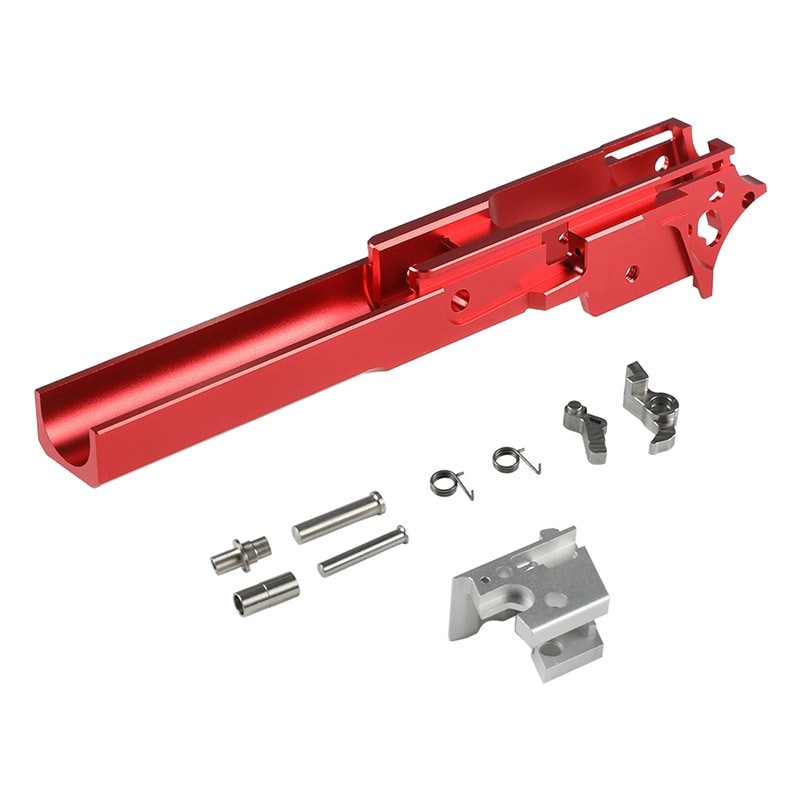 5KU CNCアルミ削り出し 4.3インチ ミドルフレーム Type1 Red (東京 