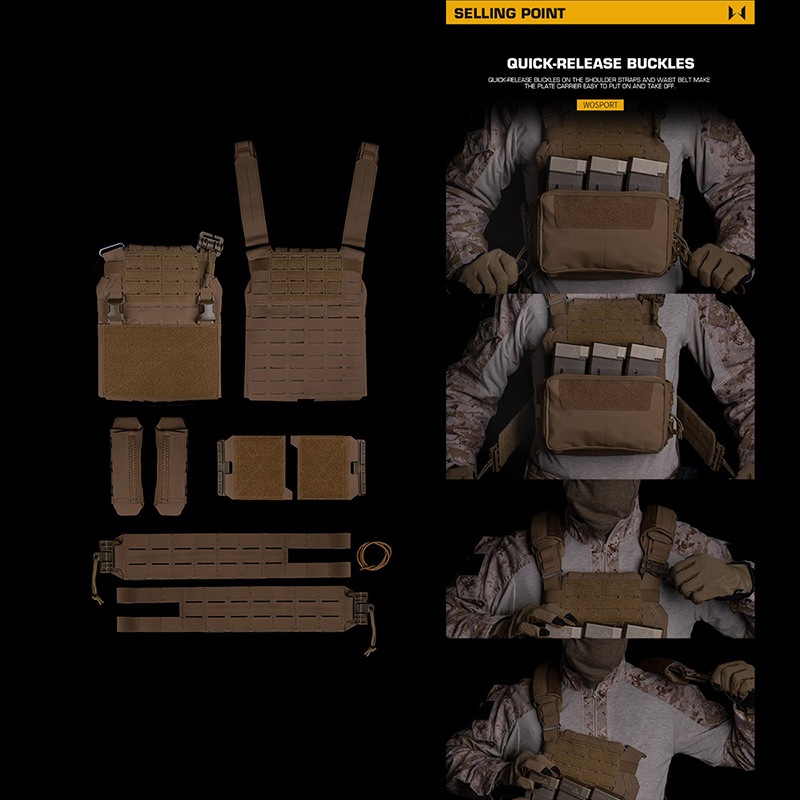WoSporT ARC Design プレートキャリア V2 MOLLE WolfGray | サバゲー