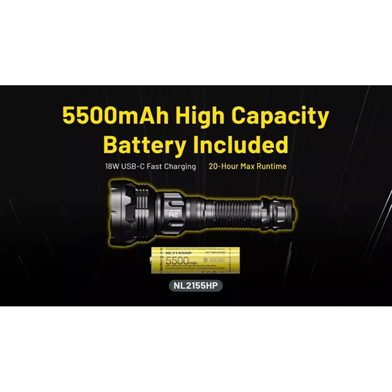 NITECORE(ナイトコア) P40 超長距離 デュアルビーム 超高輝度 LED