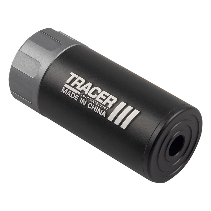 WoSporT サイレンサー型トレーサー (8.8cm/14mm逆ネジ) BK