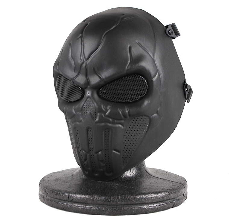 WoSporT ホッケーマスクタイプ スカル フェイスマスク BK | ヘッド
