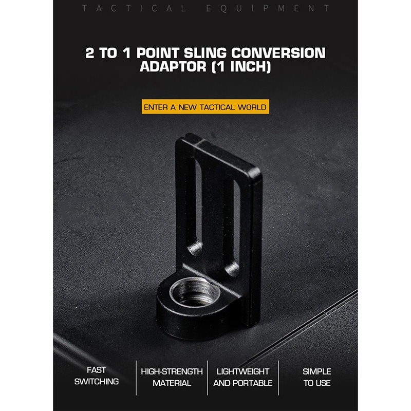 WoSporT IWCタイプ 2To1 スリングアダプター BK | サバゲー装備品
