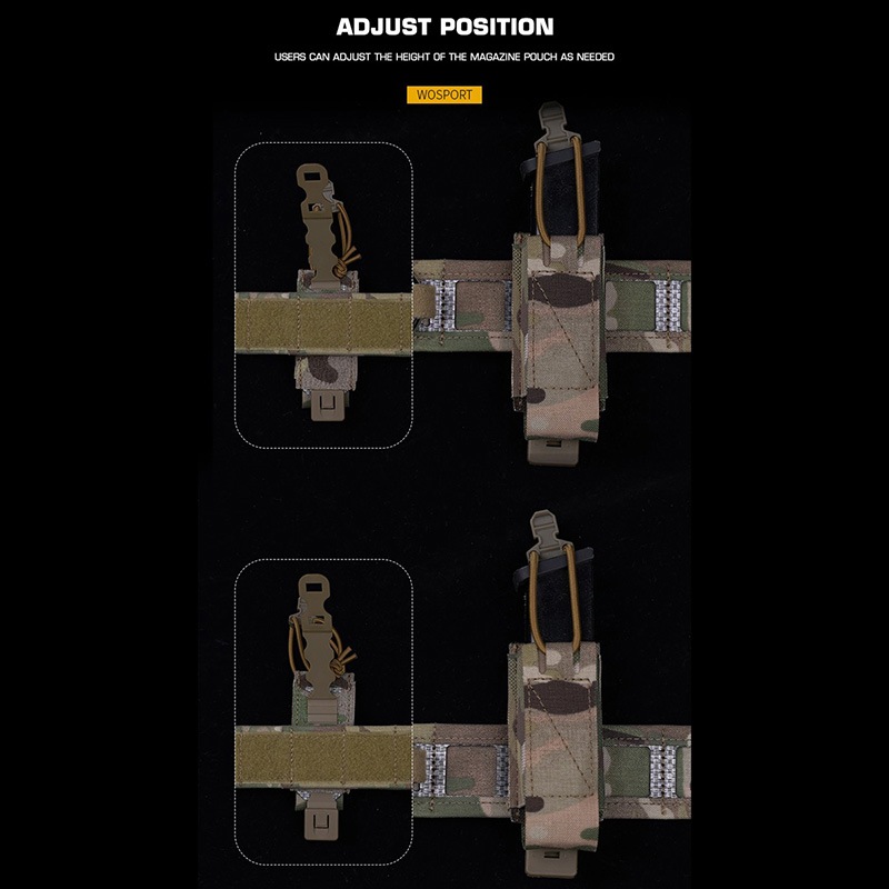 48Hセール】WoSporT HSGI スタイル エラスティック ピストル マガジン