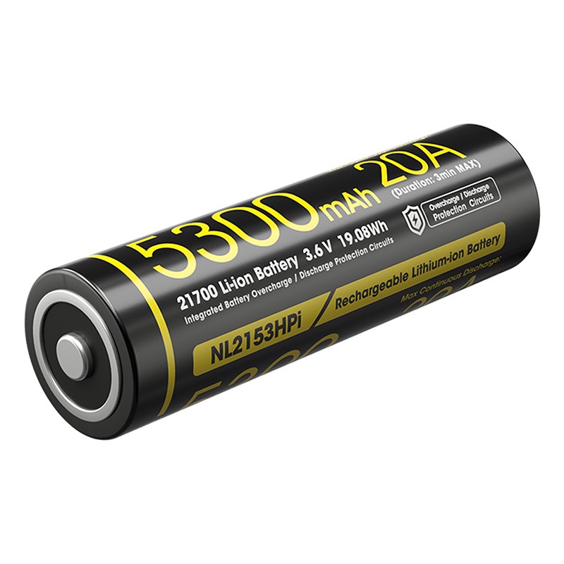 NITECORE(ナイトコア) NL2153HPi 5300mAh 3.6V (20A MAx) 21700 高出力