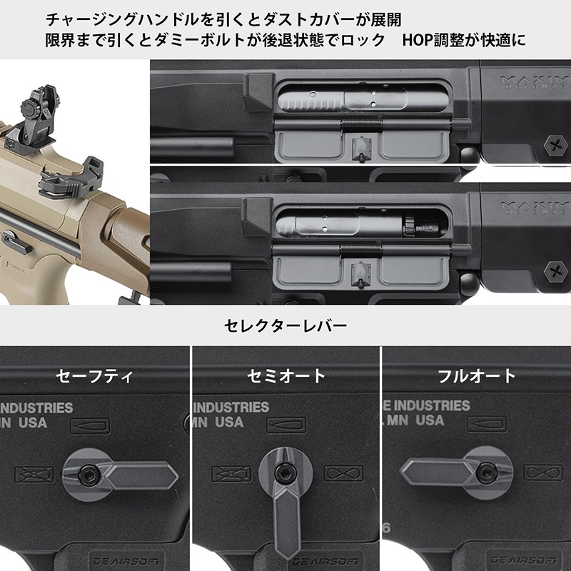 DE Airsoft Maxim Defense PDX AEG (Kestrel V2/UTR꡼) ϡɥ󥱡 Black